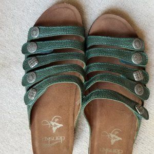 Green Dansko sandals